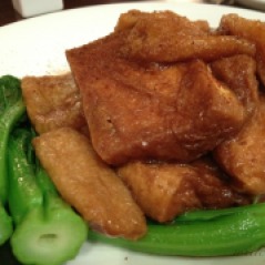 Classic Chinese cuisine at its very best: sauteed fried tofu with vegetables